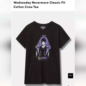 Torrid Wednesday Nevermore Black Crew Tee Plus Size 3x